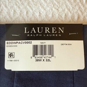 Lauren Ralph Lauren Classic Navy Linen Trousers